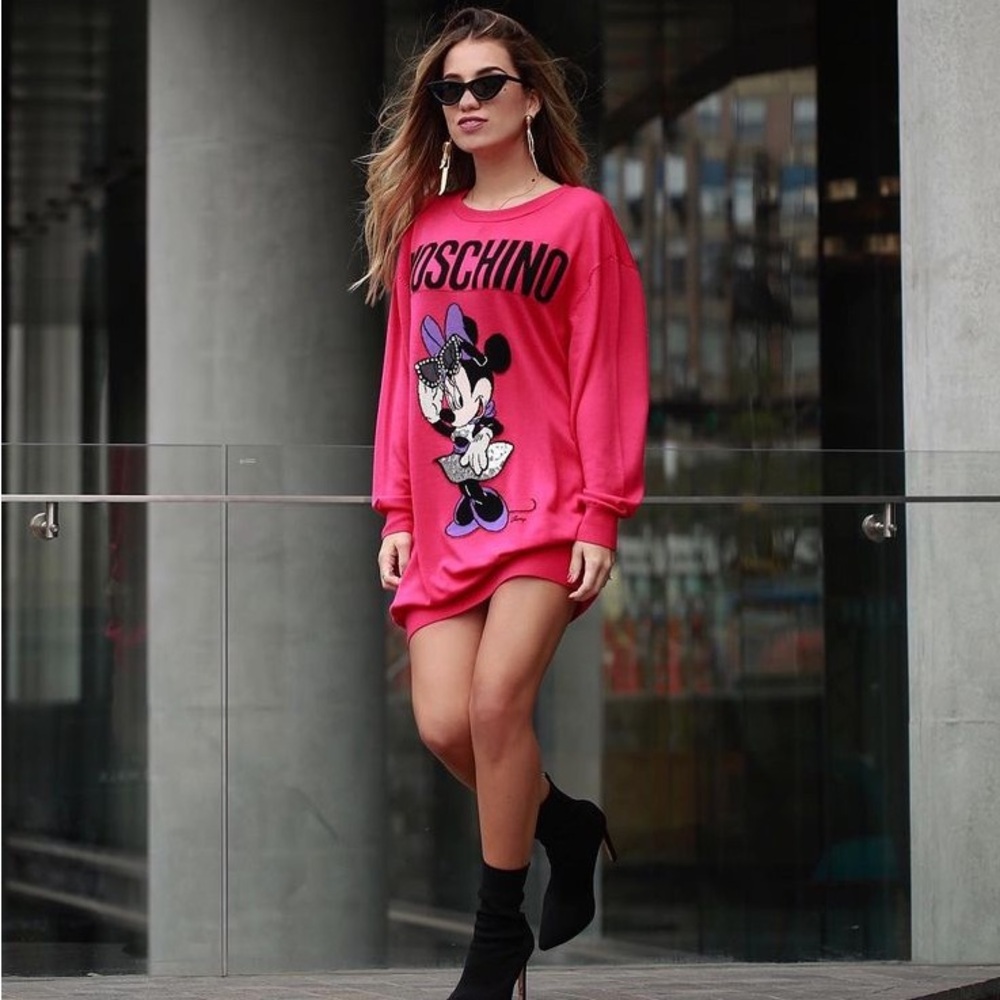 Moschino Pink Minnie Mouse Wool Sweater Size S